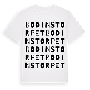 Bodinstorpet ordlek t-shirt – ekologisk bomull t-shirt från Pinshirt