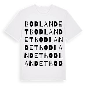 Bodlandet ordlek t-shirt – ekologisk bomull t-shirt från Pinshirt