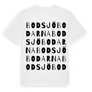 Bodsjöbodarna ordlek t-shirt – ekologisk bomull t-shirt från Pinshirt
