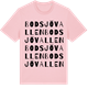 Pink Cotton t-shirt med Bodsjövallen ordlek t-shirt