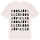Vintage White t-shirt med Bodsjövallen ordlek t-shirt