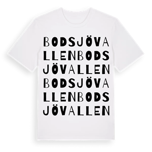 Bodsjövallen ordlek t-shirt – ekologisk bomull t-shirt från Pinshirt