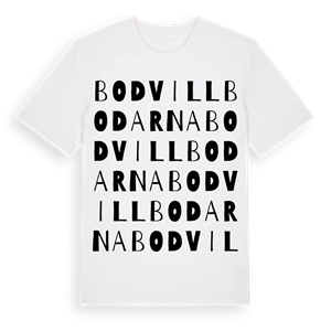 Bodvillbodarna ordlek t-shirt – ekologisk bomull t-shirt från Pinshirt