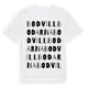 White t-shirt med Bodvillbodarna ordlek t-shirt