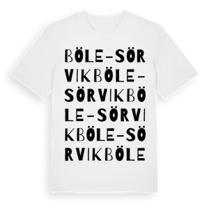 Böle-Sörvik ordlek t-shirt – ekologisk bomull t-shirt från Pinshirt