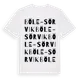 White t-shirt med Böle-Sörvik ordlek t-shirt