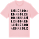 Pink Cotton t-shirt med Bölebodarna ordlek t-shirt