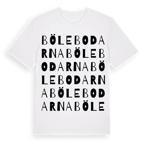 Bölebodarna ordlek t-shirt – ekologisk bomull t-shirt från Pinshirt