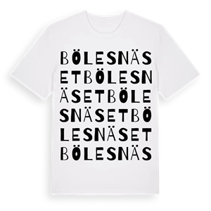 Bölesnäset ordlek t-shirt – ekologisk bomull t-shirt från Pinshirt