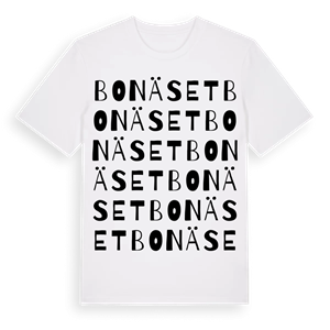 Bonäset ordlek t-shirt – ekologisk bomull t-shirt från Pinshirt