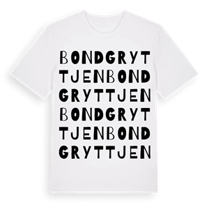 Bondgryttjen ordlek t-shirt – ekologisk bomull t-shirt från Pinshirt
