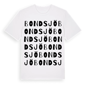 Bondsjö ordlek t-shirt – ekologisk bomull t-shirt från Pinshirt