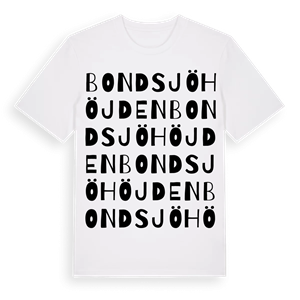 Bondsjöhöjden ordlek t-shirt – ekologisk bomull t-shirt från Pinshirt