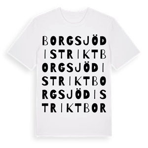 Borgsjö distrikt ordlek t-shirt – ekologisk bomull t-shirt från Pinshirt