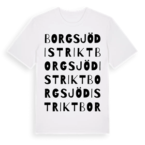 Borgsjö distrikt ordlek t-shirt – ekologisk bomull t-shirt från Pinshirt