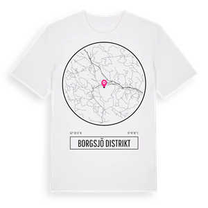 Borgsjö distrikt t-shirt – ekologisk bomull t-shirt från Pinshirt