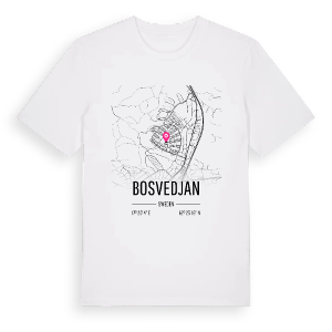 Bosvedjan karta t-shirt – ekologisk bomull t-shirt från Pinshirt
