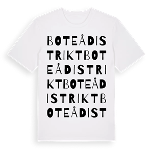 Boteå distrikt ordlek t-shirt – ekologisk bomull t-shirt från Pinshirt