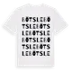 White t-shirt med Bötsle ordlek t-shirt