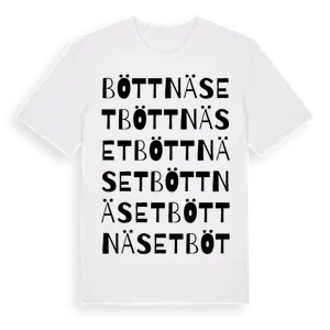 Böttnäset ordlek t-shirt – ekologisk bomull t-shirt från Pinshirt