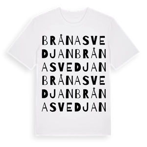 Brånasvedjan ordlek t-shirt – ekologisk bomull t-shirt från Pinshirt