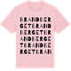 Pink Cotton t-shirt med Brandberget ordlek t-shirt