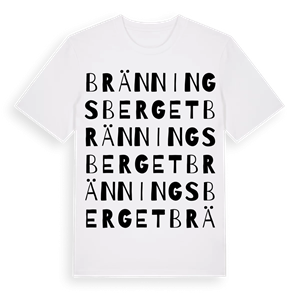 Bränningsberget ordlek t-shirt – ekologisk bomull t-shirt från Pinshirt