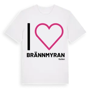 Jag älskar Brännmyran t-shirt stort tryck – ekologisk bomull t-shirt från Pinshirt