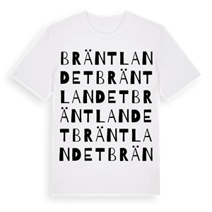 Bräntlandet ordlek t-shirt – ekologisk bomull t-shirt från Pinshirt