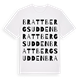 White t-shirt med Brattbergsudden ordlek t-shirt