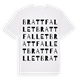 White t-shirt med Brattfallet ordlek t-shirt