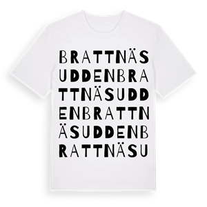 Brattnäsudden ordlek t-shirt – ekologisk bomull t-shirt från Pinshirt