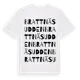 White t-shirt med Brattnäsudden ordlek t-shirt