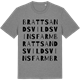 Mid Heather Gray t-shirt med Brattsands Vildsvinsfarm ordlek t-shirt