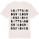 Vintage White t-shirt med Brattsands Vildsvinsfarm ordlek t-shirt