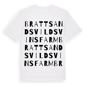 Brattsands Vildsvinsfarm ordlek t-shirt – ekologisk bomull t-shirt från Pinshirt