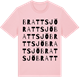 Pink Cotton t-shirt med Brattsjö ordlek t-shirt
