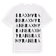 White t-shirt med Braxmyran ordlek t-shirt