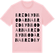 Pink Cotton t-shirt med Bredbynbodarna ordlek t-shirt