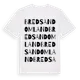White t-shirt med Bredsand Omland ordlek t-shirt