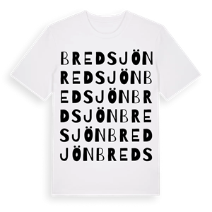 Bredsjön ordlek t-shirt – ekologisk bomull t-shirt från Pinshirt