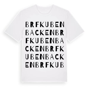 Brf Kubenbacken ordlek t-shirt – ekologisk bomull t-shirt från Pinshirt