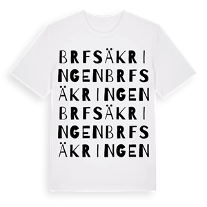 Brf Säkringen ordlek t-shirt – ekologisk bomull t-shirt från Pinshirt