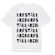 White t-shirt med Brf Ställaren ordlek t-shirt