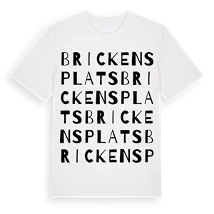 Brickens plats ordlek t-shirt – ekologisk bomull t-shirt från Pinshirt