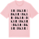 Pink Cotton t-shirt med Brink ordlek t-shirt