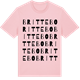 Pink Cotton t-shirt med Brittebo ordlek t-shirt