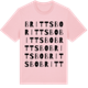Pink Cotton t-shirt med Brittsbo ordlek t-shirt