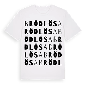 Brödlösa ordlek t-shirt – ekologisk bomull t-shirt från Pinshirt