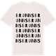 Vintage White t-shirt med Brunns ordlek t-shirt